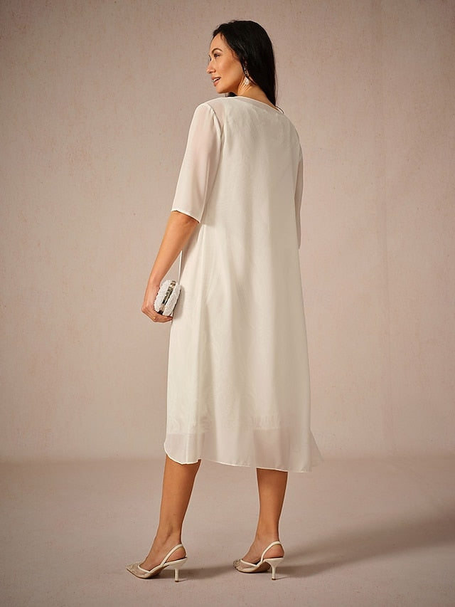 Women's Chiffon Tops Solid Color Elegant Stylish Half