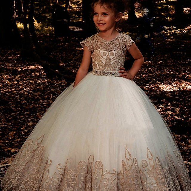 Flower Dress Colored Floral Girls' Kids Girl Solid