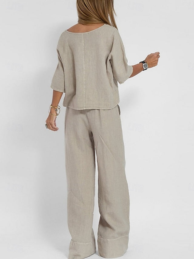 Women's Two Piece Sets Pants Sets Bolero Top Half Sleeve