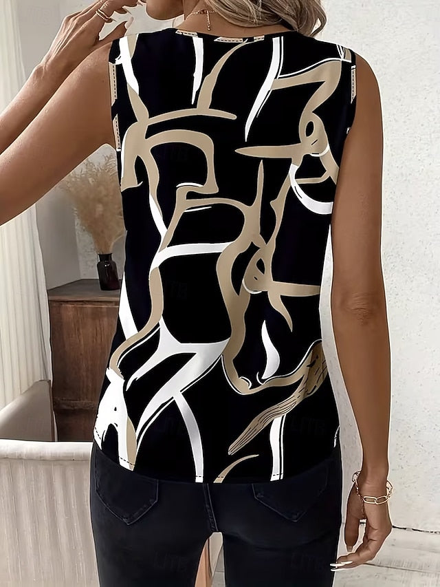 Women's Tank Top Graphic Geometric Abstract Elegant Vintage
