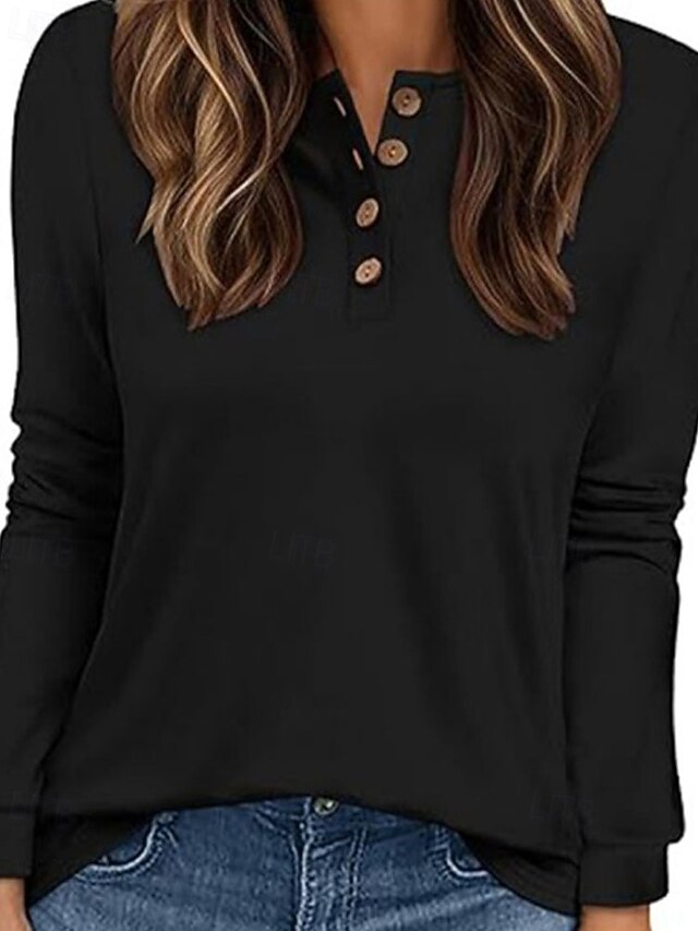 Women's Dressy Tops Buttons Plaid Plain Elegant Vintage
