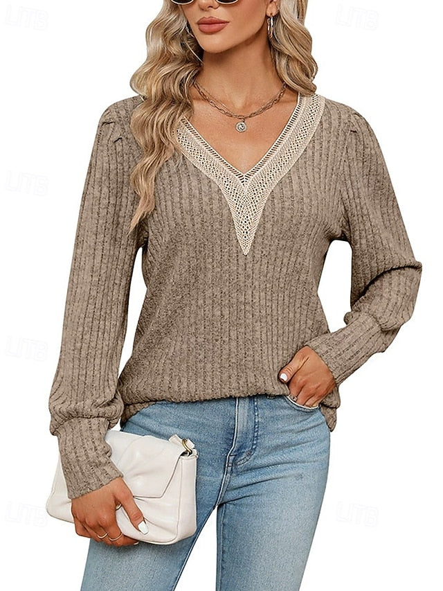 Women's Sweater Pullover Daily Stylish Casual Color Block
