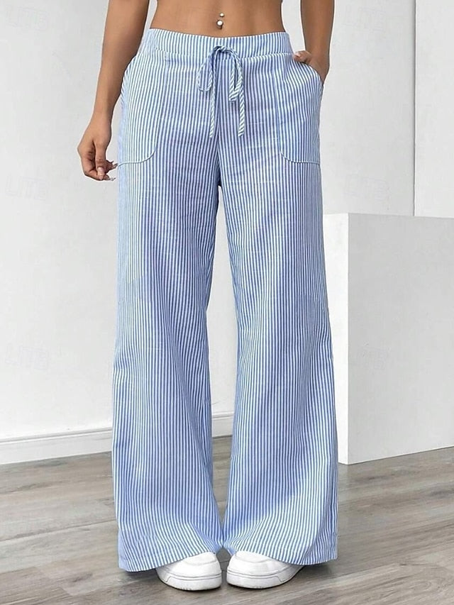 Women's Wide Leg Slacks Streetwear Casual Full Length