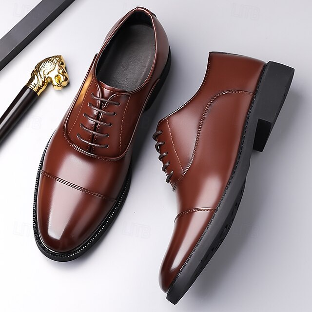 Shoes Design – Brown Classic Cap-Toe Oxford Men's