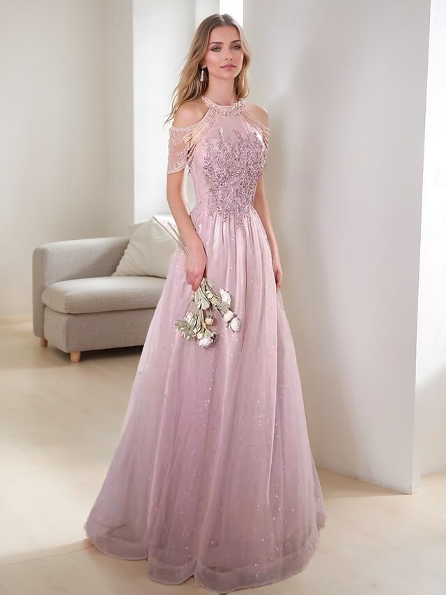 A-Line Prom Dresses Vintage Dress Formal Prom Floor Length