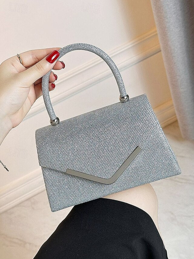 Evening Bag Clutch Strap – Chain with Glitter Women's