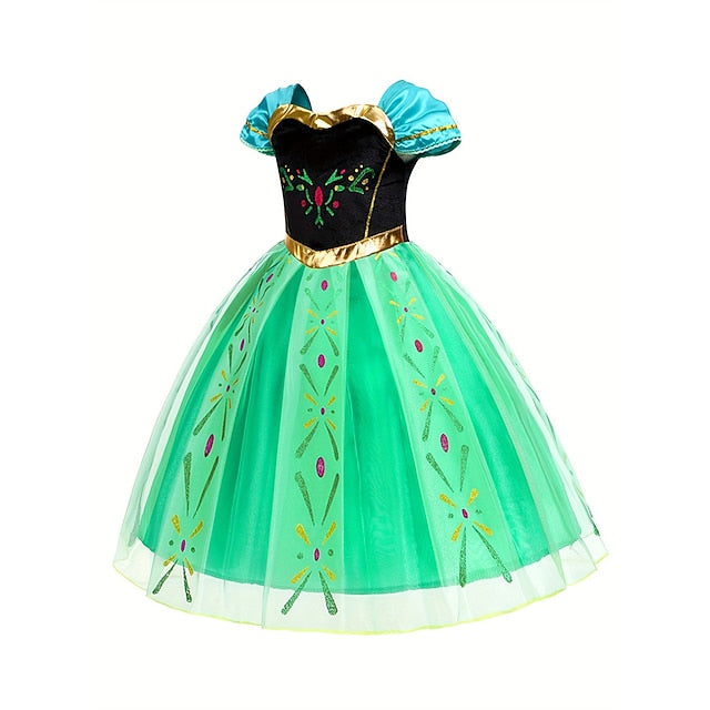 Fairytale Dress Party Frozen Princess Anna Theme Flower Girl
