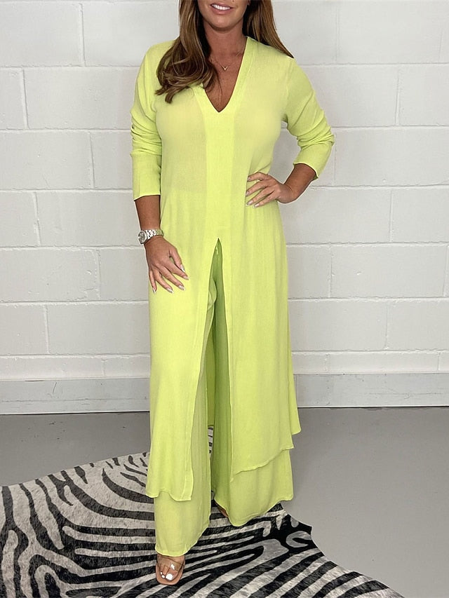 Women's Pajamas Pajama Top and Pant Sets 2 Pieces Pure