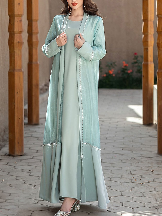 Vintage Mother A-Line Elegant Dress Neck the of Floor Bride Crew