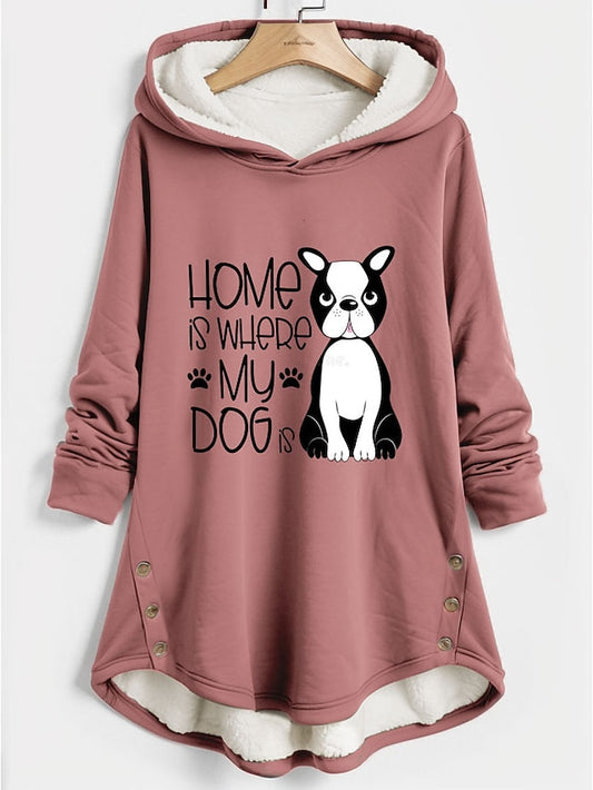 Women's Hoodie Sweatshirt Pullover Fleece Lined Warm