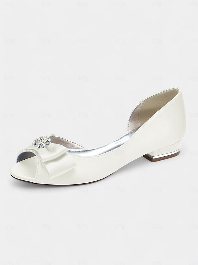 satin luxurious flats with crafted a sparkling Elegant in