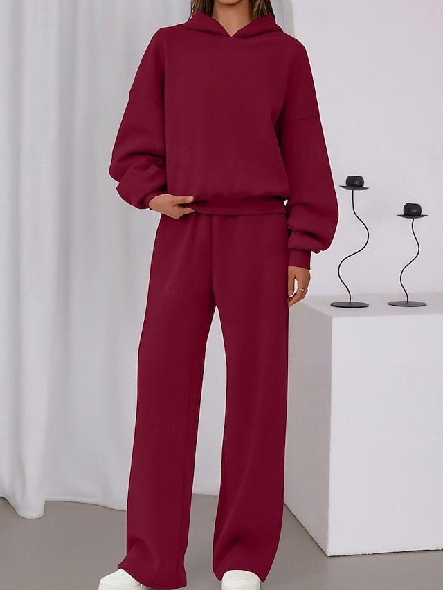 Women's Two Piece Sets Hoodie Tracksuit Long Sleeve Hooded
