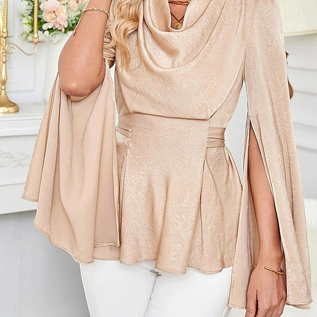 Valentine's Day Women's Shirt Elegant Dressy Satin Top
