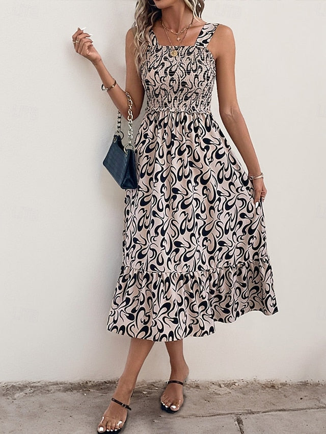 Women's Midi Dress Casual Dress A Line Dress Slip Dress