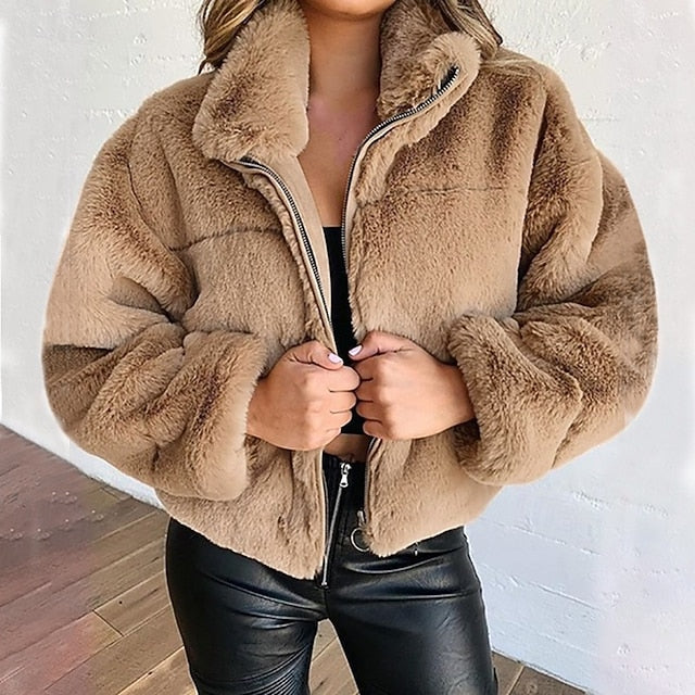 Fur Warm Coat Winter Women's Teddy Faux