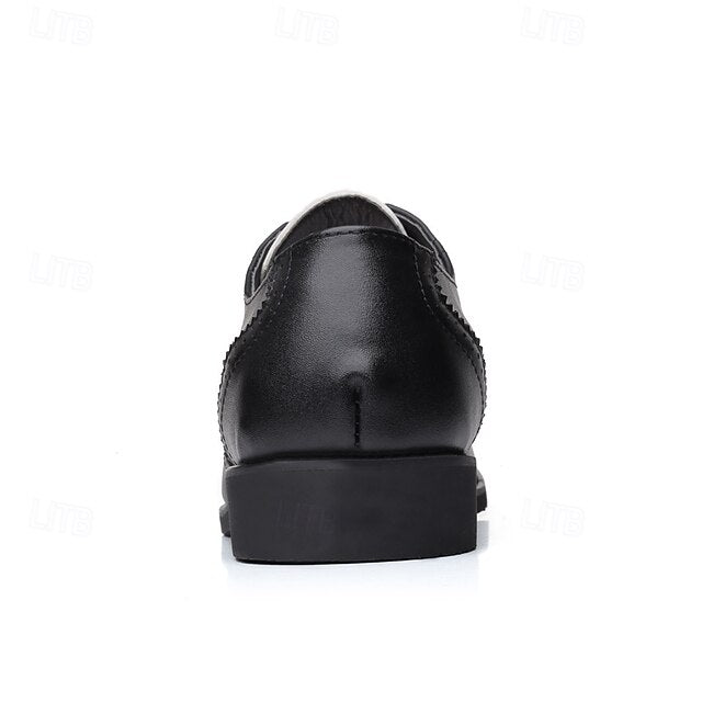 Oxford White Brogue with Black and Men's Shoes