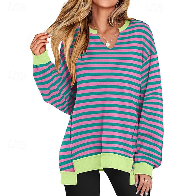 Women's Pullover Sweatshirt Casual Tops Long Sleeve Top