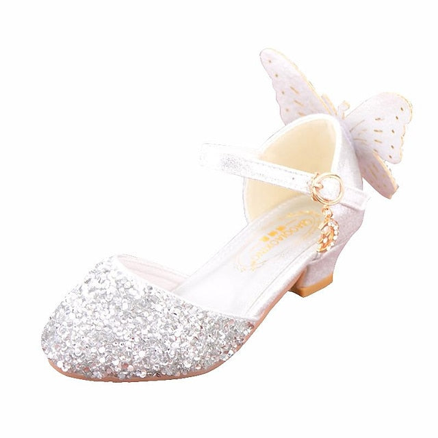 Girls' Ballet Butterfly-Embellished Sparkling Flats –
