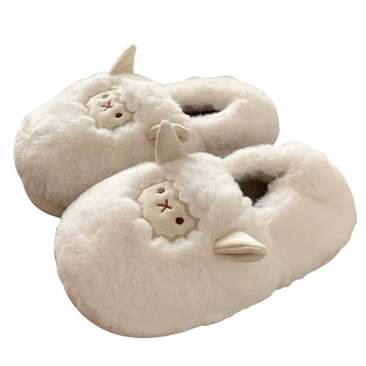 Cute Sheep Plush Slippers