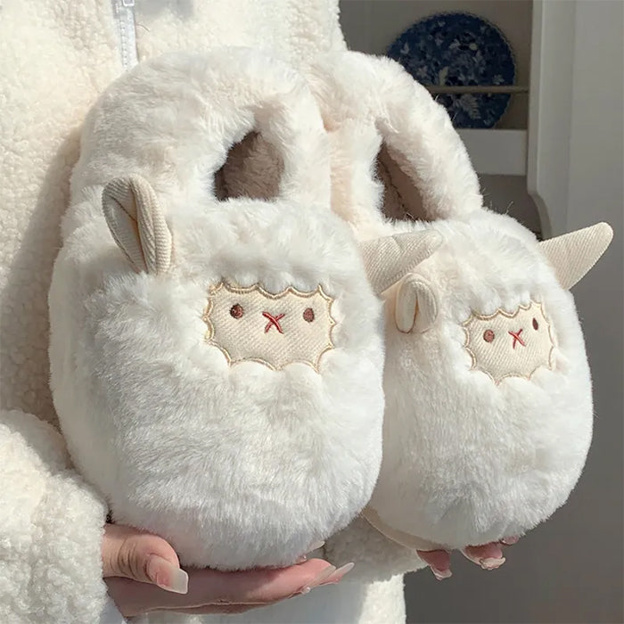 Cute Sheep Plush Slippers