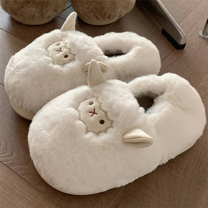 Cute Sheep Plush Slippers