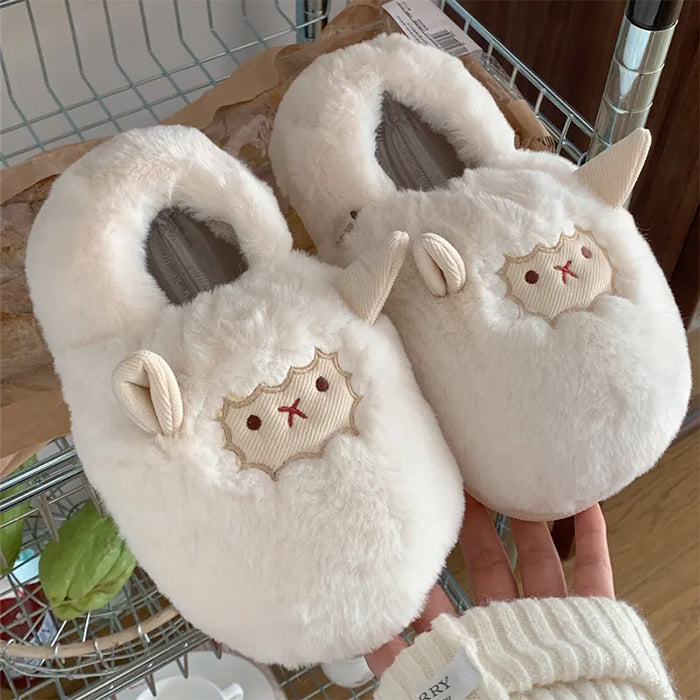 Cute Sheep Plush Slippers