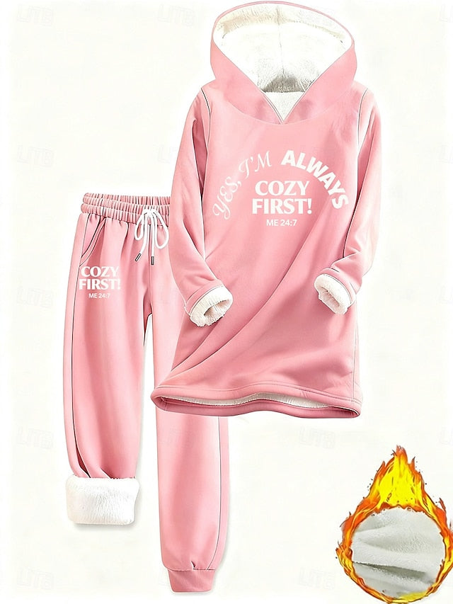 Women's Two Piece Sets Tracksuit Pants Sets Long Sleeve