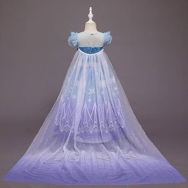 Elsa Dress Flower Frozen Girls' Princess Girl Cloak