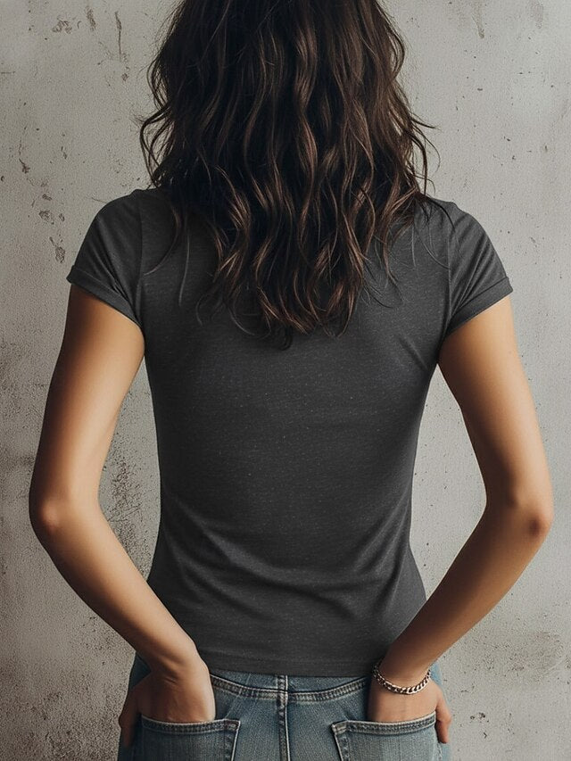 Women's Blouse Zipper Solid Color Stylish Casual Short