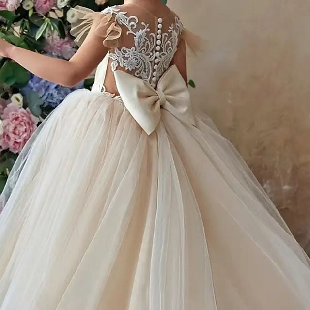 Flower Party Dress Girls' First Girl Communion