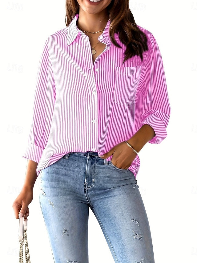Women's Shirt Button Down Shirt Casual Shirt Blouse Buttons