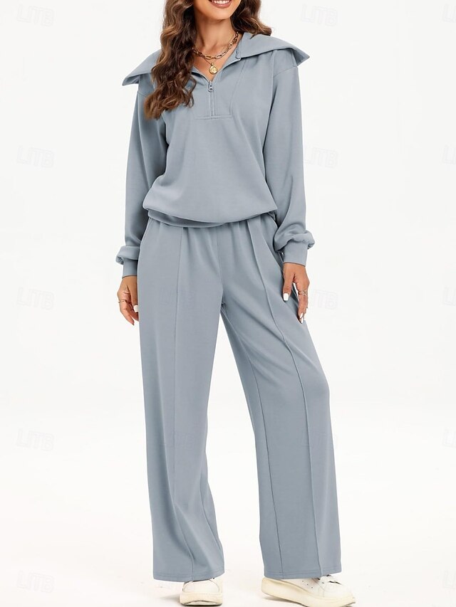 Women's Pants Sets Bolero Top Long Sleeve Shirt Collar