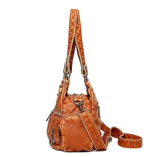 Stylish - Women's Brown Leather Bag Shoulder Vintage