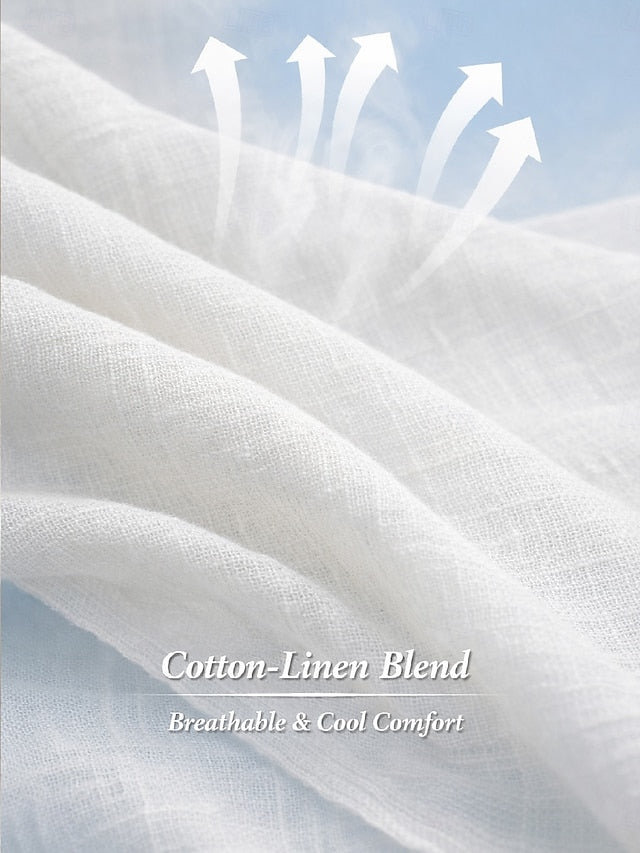 Women's Cotton Linen Shirts Blouse Dressy Tops Ruched