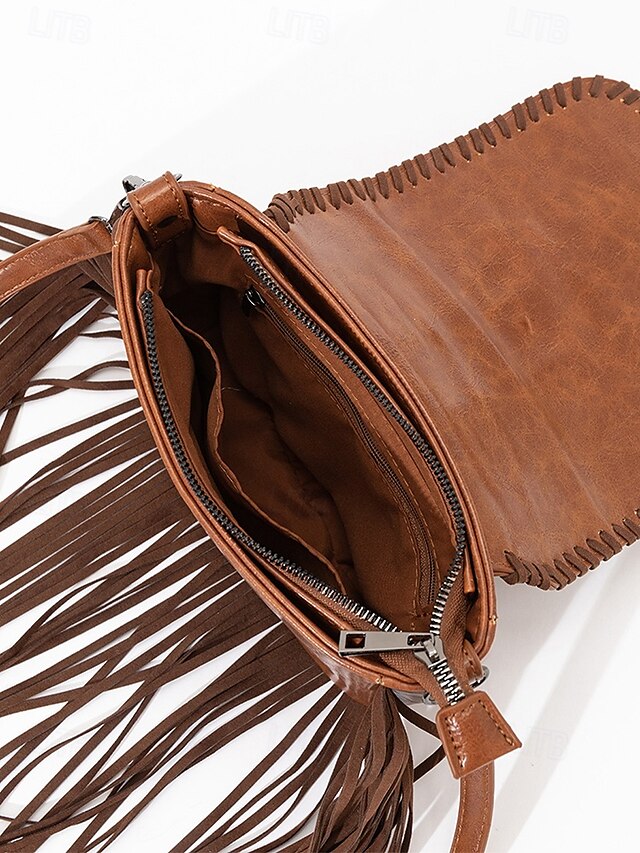 Shoulder Bag Multi-Pocket Faux Leather Crossbody Women's -