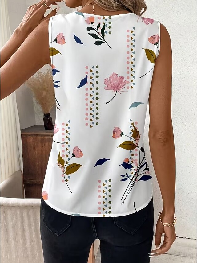 Women's Tank Top Floral Graphic Plants Elegant Vintage
