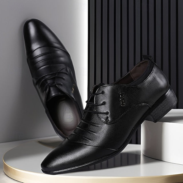 Lace-Up Men's Elegant Formal - White Shoes for