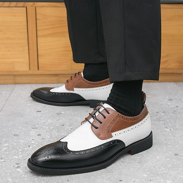 Wingtip with Men's White Brown Oxford and Shoes