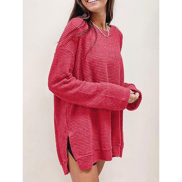 Women's T-Shirt  Solid Color Plain Daily Stylish Casual