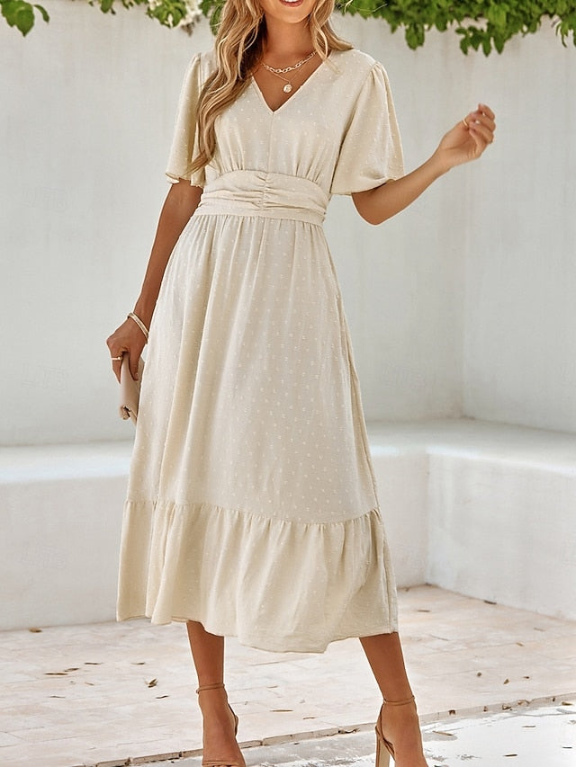 Women's Midi Dress Casual Dress A Line Dress Stylish Basic
