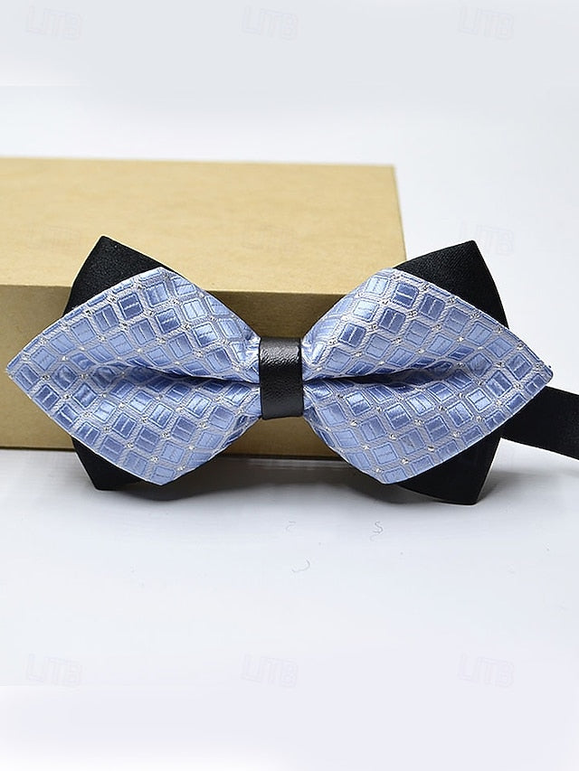 Bow Christmas with Tie Geometric Pattern Men's