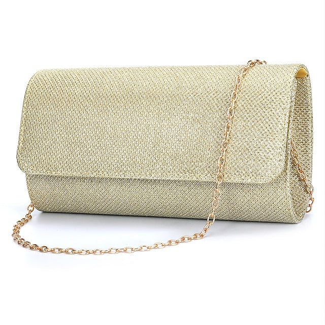 Clutch Evening Elegant Purse – Women's Glitter Silver