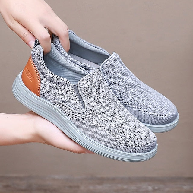 Stretch Sneakers – Knit Breathable Navy Slip-On Men's