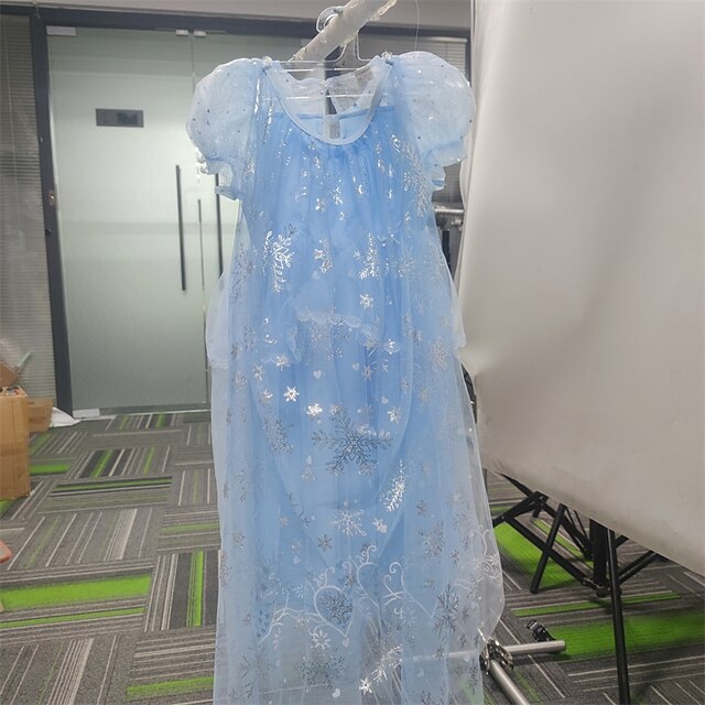 Flower Cosplay Dress Girl Princess Cloak Frozen Elsa
