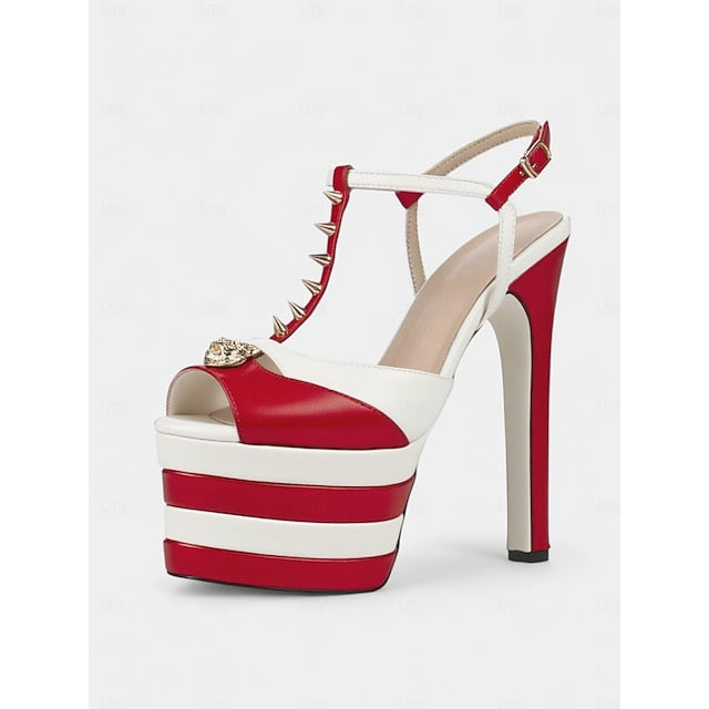 Heels Platform - Silver and Edgy Gold Metallic Women's High