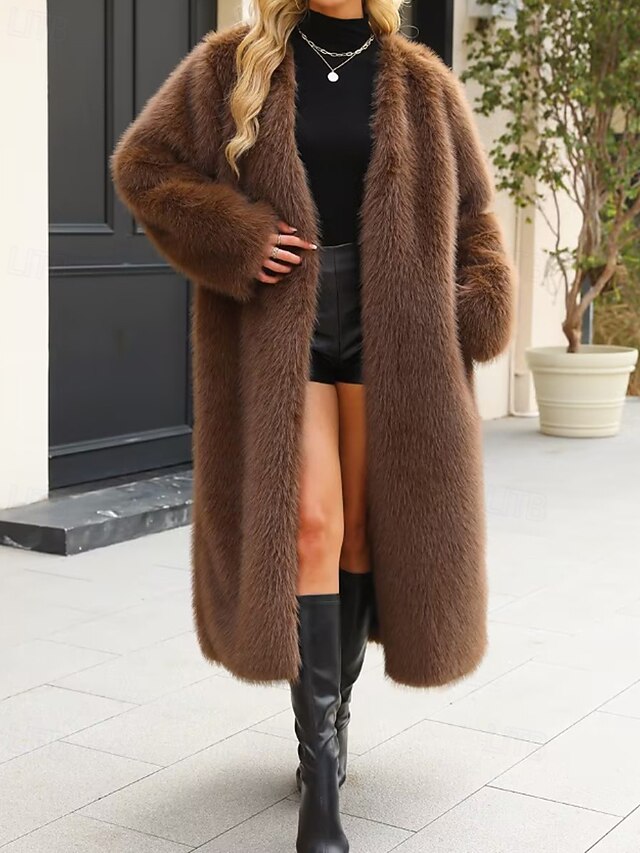 Women's Warm Comfortable Coat Fur Faux Furs