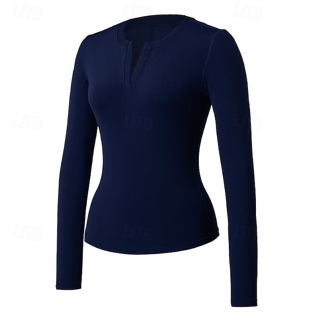 Women's Running T-Shirt Gym Shirt Sports Top Long Sleeve