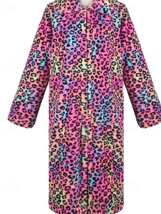 Warm Pocket Faux Fur Coat Women's Comfortable Furs