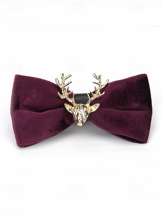 Deer Gold Tie Pin Men's with Velvet Head Bow