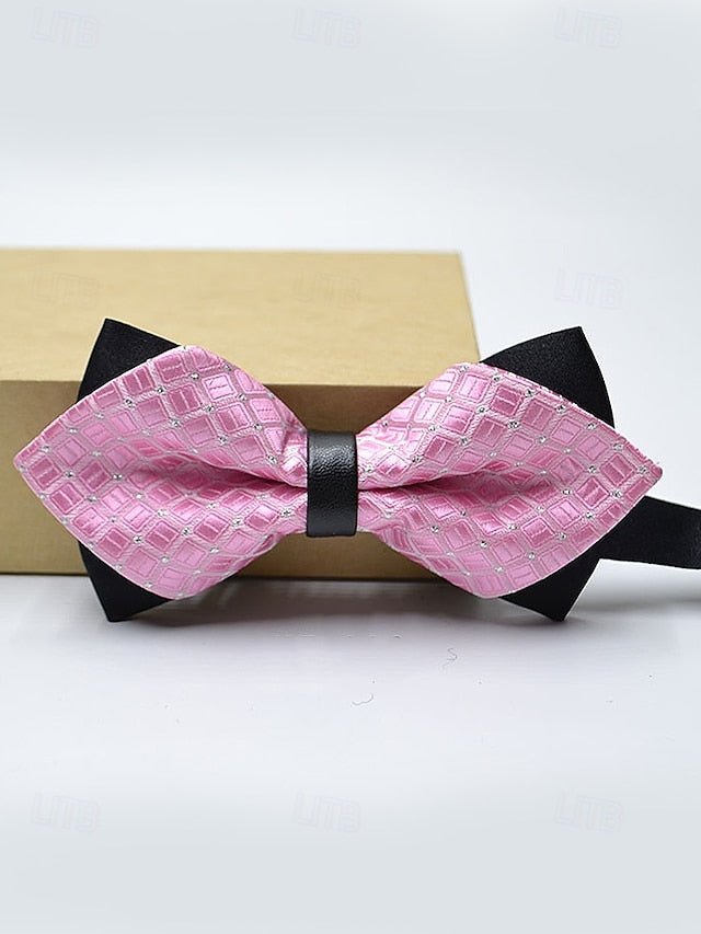 Bow Christmas with Tie Geometric Pattern Men's